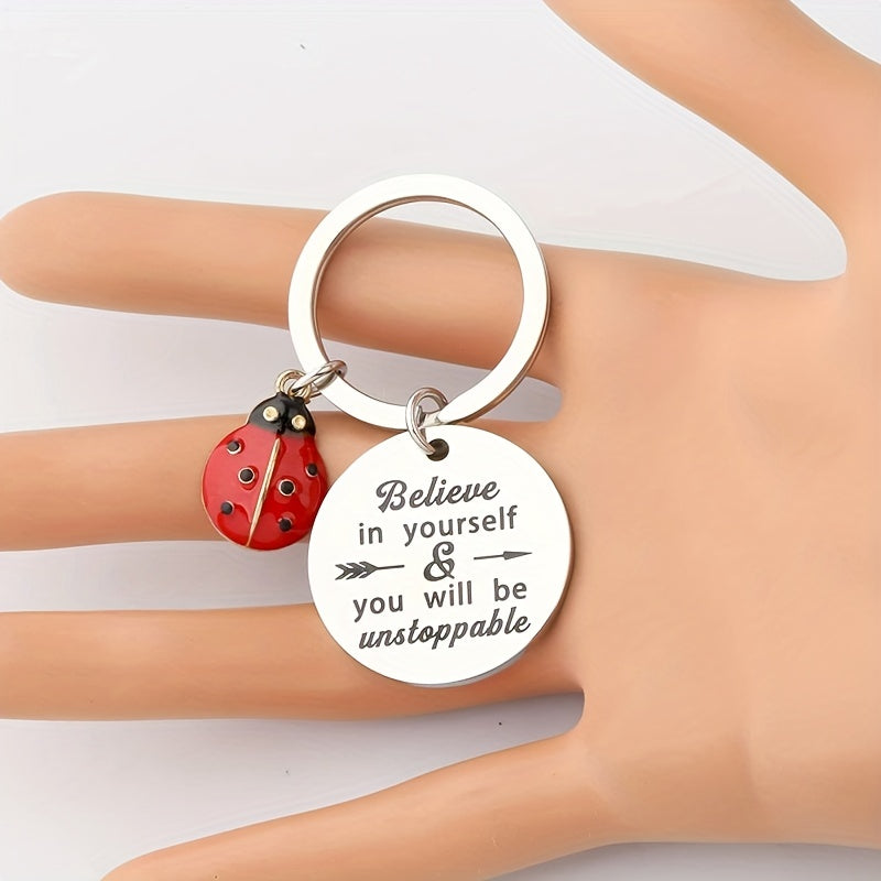 Ladybug Stainless Steel Key Chain Inspirational Gift For Men
