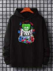 Vintage Graphic Print Hoodie Men's Pullover Hooded Sweatshirt