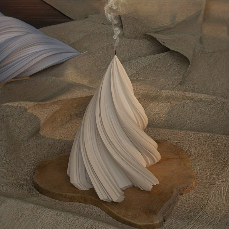 Resin Cone Candle Silicone Casting Mold Ornaments Plaster Spiral Mold