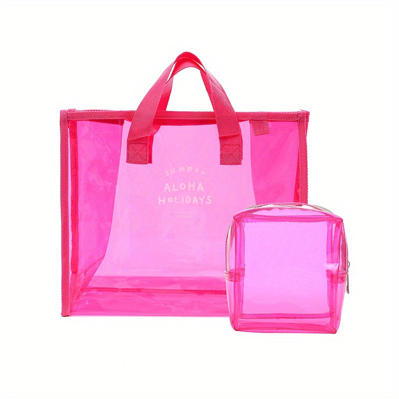 Transparent Portable Bag Sets Waterproof Versatile Storage Beach