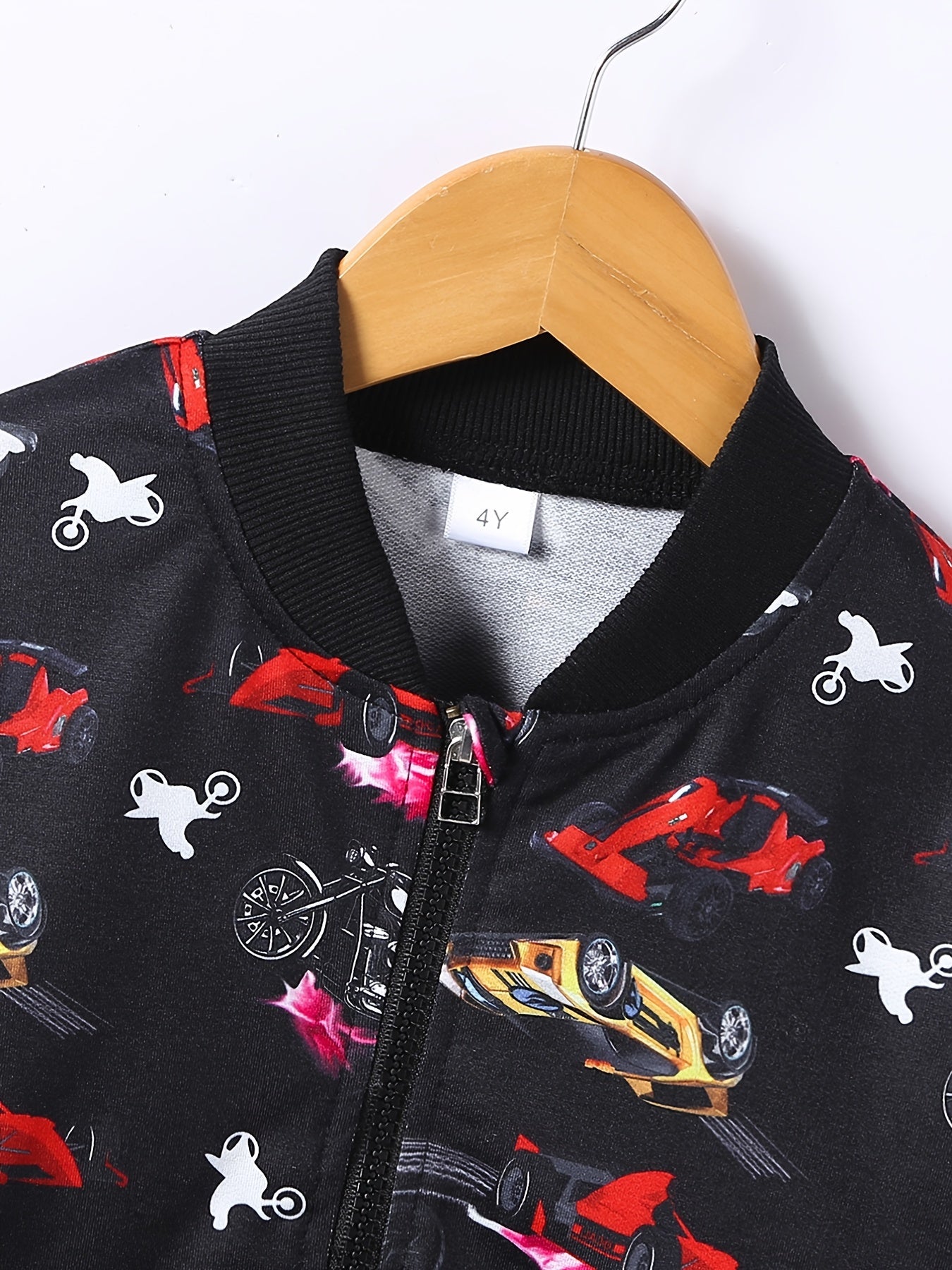 Boy's Anime Vehicle 2pcs Jacket and Sweatpants Set for Spring Fall