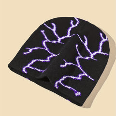 Men's Lightning Print Knit Hat