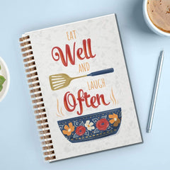 Eat Well Red Flowers Notebook 13 97x21 08cm Diary 50 Pages