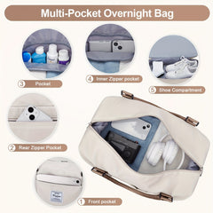 3 Piece Travel Bag Set Large Capacity Carry on Tote For Women