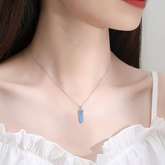 Glowing Friendship Pendant Necklace Hexagonal Column Personality Neck Jewelry