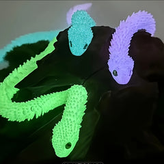 3D Printed Glowing Snake Statue Halloween Christmas Decoration