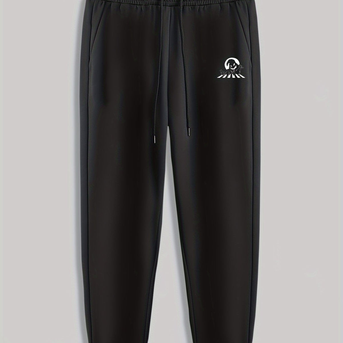 Ghost Print Men's Drawstring Sweatpants Loose Casual Trousers