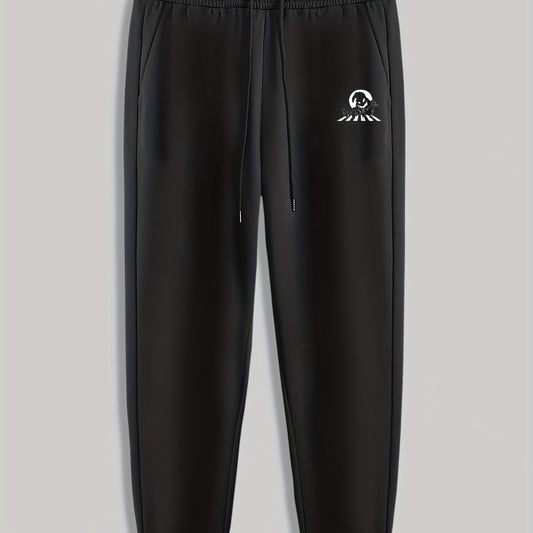 Ghost Print Men's Drawstring Sweatpants Loose Casual Trousers