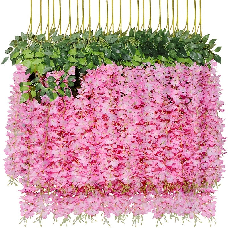 12pcs Realistic Wisteria Plants for Home and Outdoor Decor