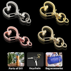 20PCS Heart Shape Keychain Clip Metal Keychain Pendant Bag Accessories