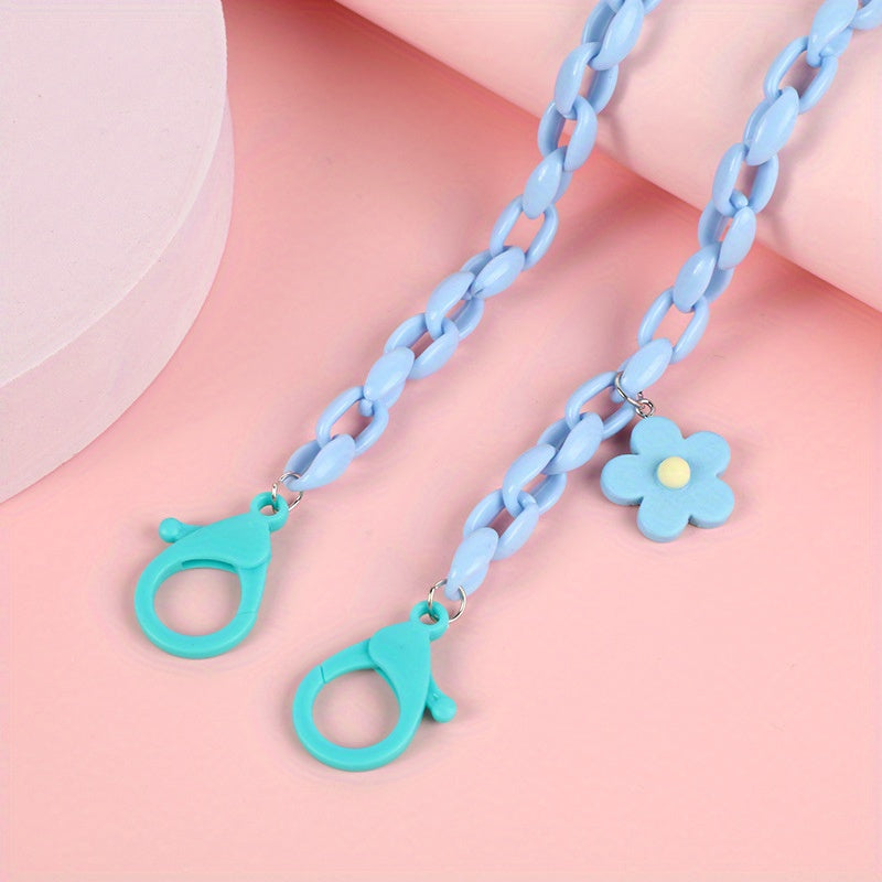 Cartoon Flower Decor Glasses Chain Eyeglasses Lanyard Face Covering Chain