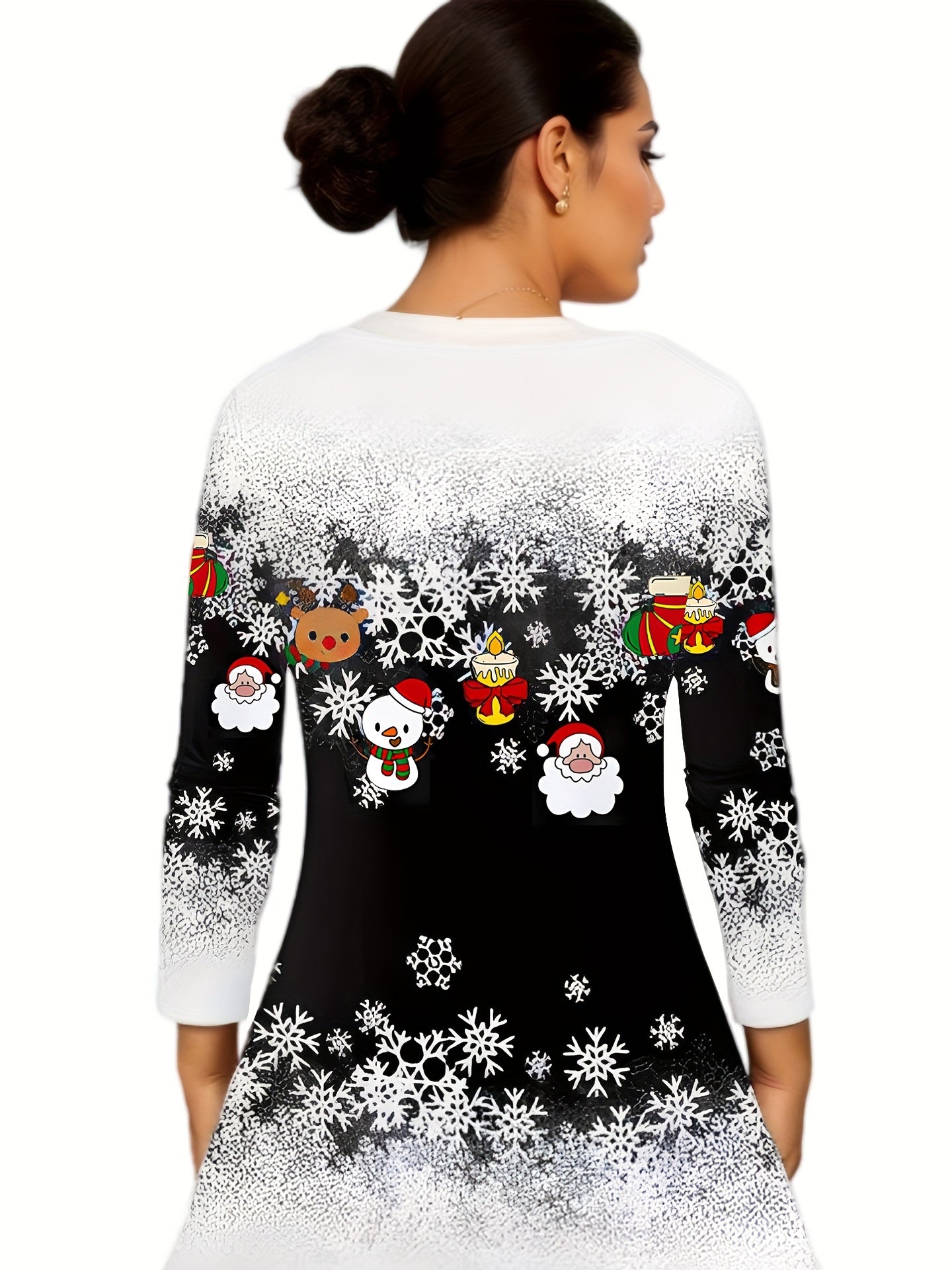  Christmas Snowflake Top & Leggings 2-Piece Set