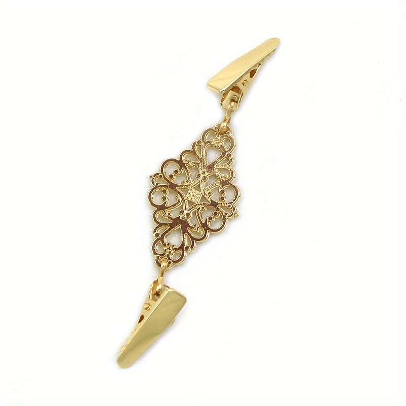Retro Cardigan Clip Cape Shawl Sweater Collar Duck Clip Hollow Brooch Pin