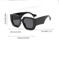 Y2K Square Sunglasses HipHop Beach Party UV400