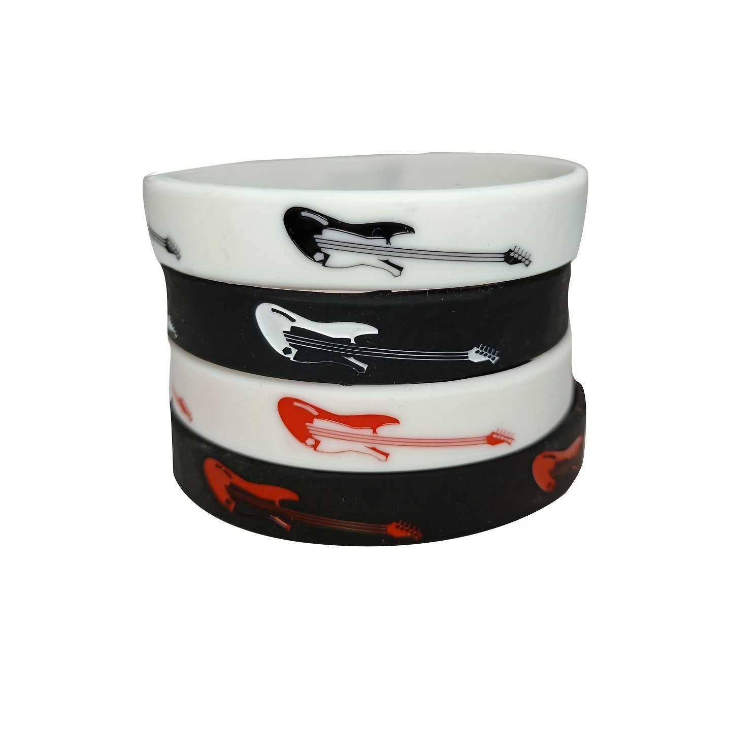 Music Silicone Bracelet Guitar Pattern Unisex Bangle Concert Souvenirs