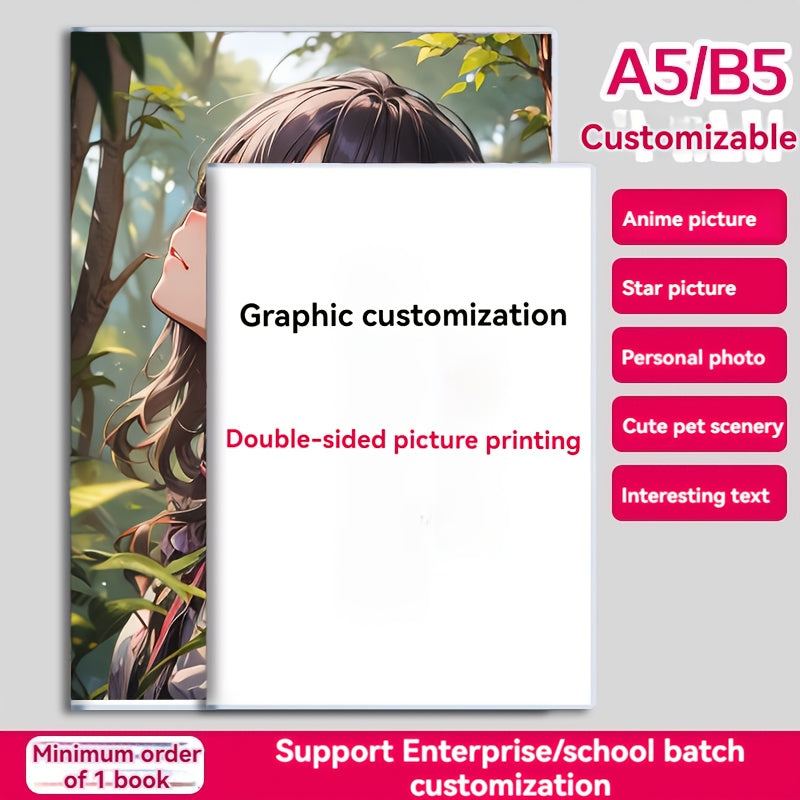 Custom Photo Notebook Soft Cover Journal Celebrity Themed Plain Paper
