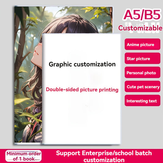 Custom Photo Notebook Soft Cover Journal Celebrity Themed Plain Paper
