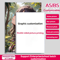 Custom Photo Notebook Soft Cover Journal Celebrity Themed Plain Paper