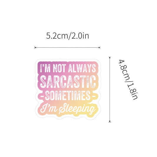120 Sarcastic Stickers Funny Quotes Adults Water Bottle Laptop Phone Hard Bumper