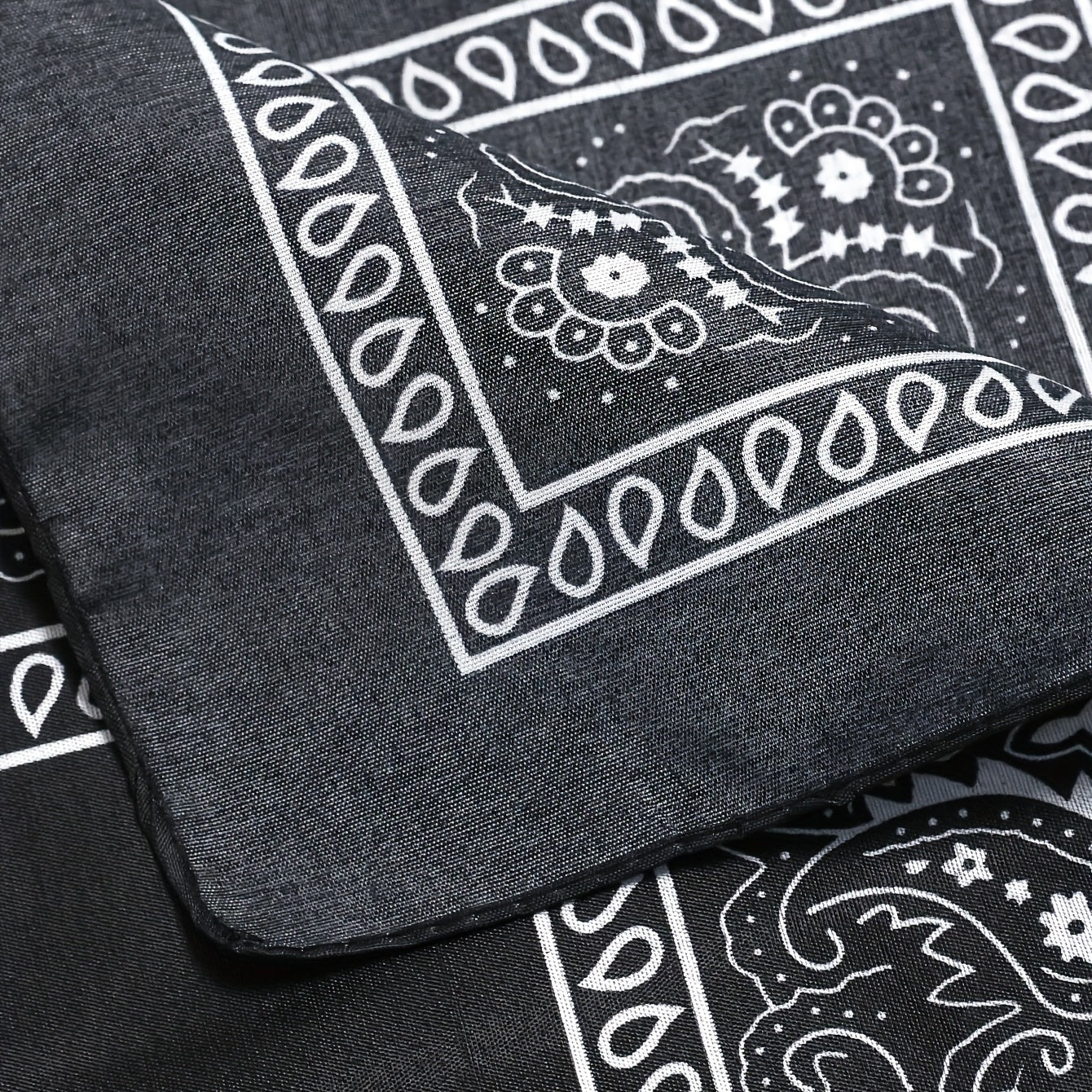 Boho Paisley Pattern Bandana Square Scarf Hair Accessories