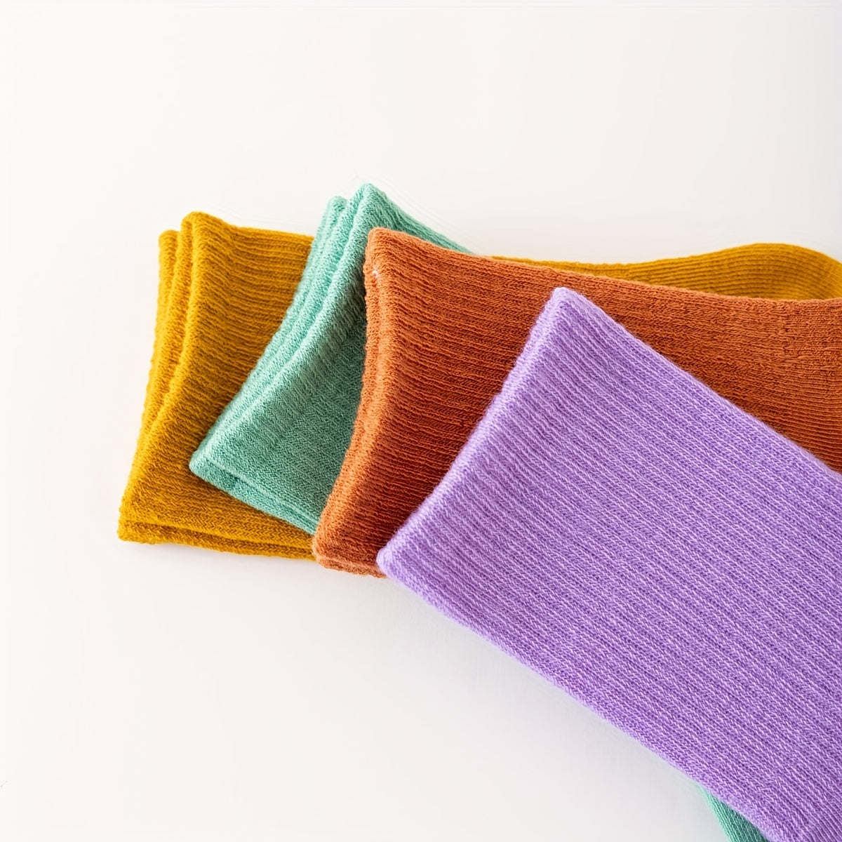 10 Pairs Solid Mid Tube Socks Women's Stockings