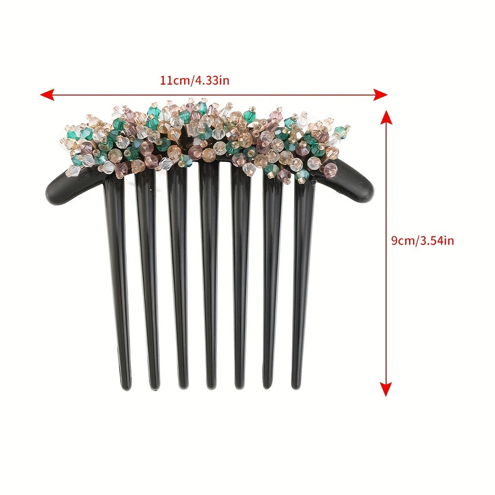 Crystal Hair Comb Head Jewelry Hair Accessories Insert Comb