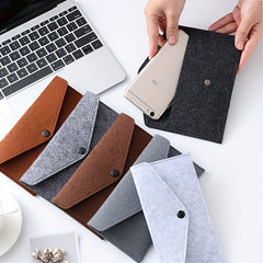 A4 Felt File Bag Buckle Business Gift Office Creative Bag