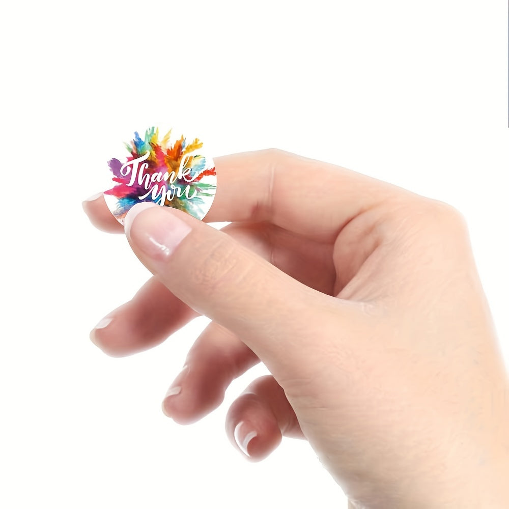 500pcs Round Floral Thank You Stickers Wedding Favors Envelope Seal Labels