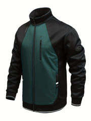 Men's Zip Up Jacket & Pants Set, Stylish 2pcs
