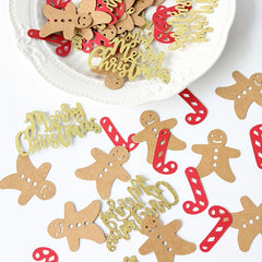100pcs Golden Glitter Merry Christmas Confetti