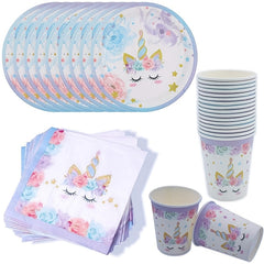Unicorn Magic 16pc Party Supplies Set for Girls' Birthdays