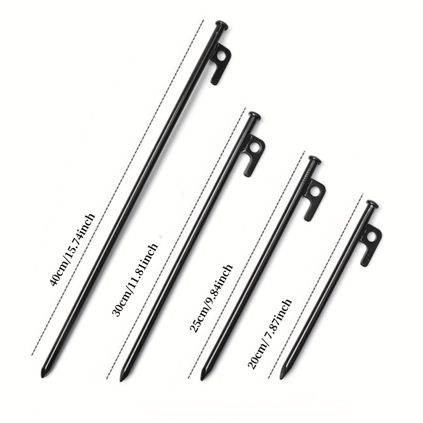 8pcs Heavy Duty Steel Tent Stakes For Canopies Tarps