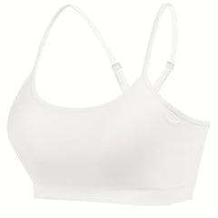  Sports Bra Solid Cross Back Yoga Fitness Workout Top
