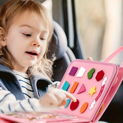 Pink Unicorn Large Board Sensory Learning Busy Board Toy
