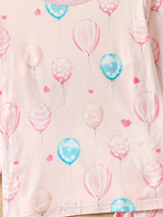 2pc Toddler Girls Balloon Graphic Pajama Set