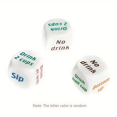 6pcs Cheers Dice Game for Outdoor & Drinking Parties