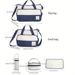 Stylish Waterproof Mommy Bag 5-Piece Set