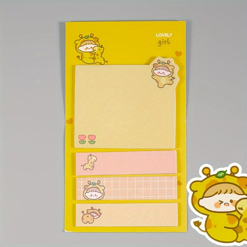 Cute Cartoon Index Stickers & Message Stickers 1pc Heart Memo Pad