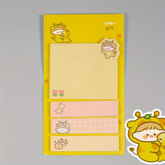 Cute Cartoon Index Stickers & Message Stickers 1pc Heart Memo Pad