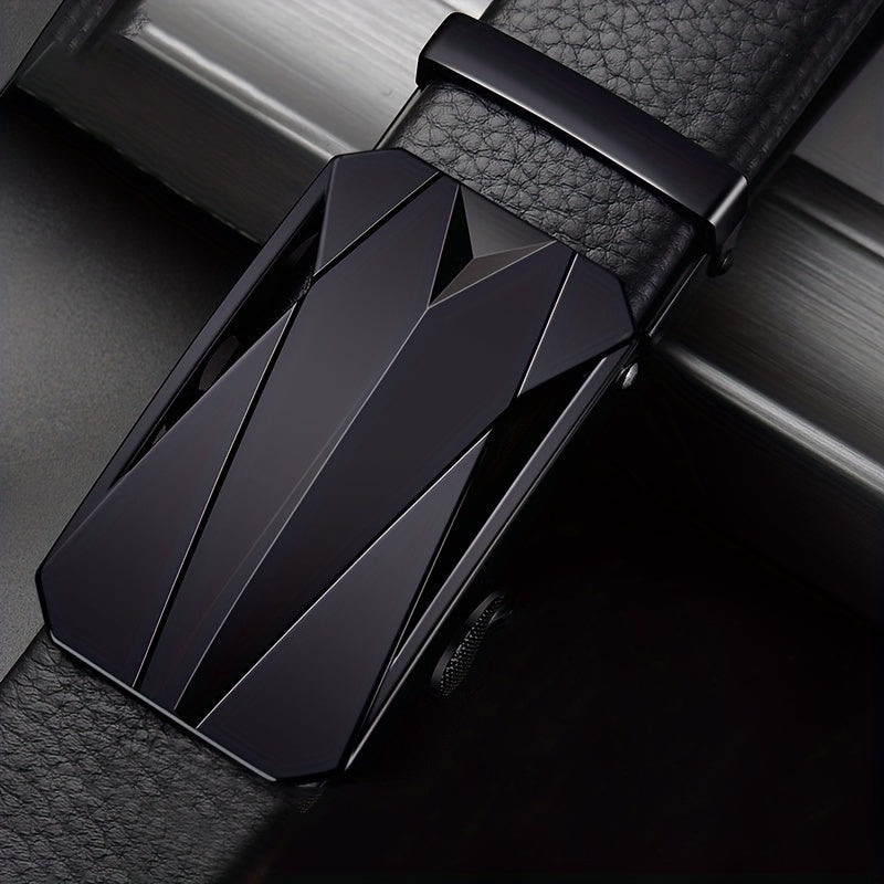 Men's Auto Buckle Leather Belt No Buckle