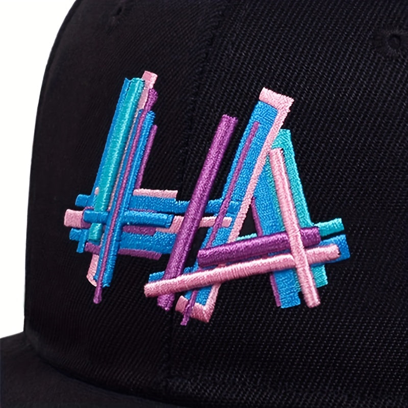 Unisex Breathable Baseball Cap with Alphabet Embroidery