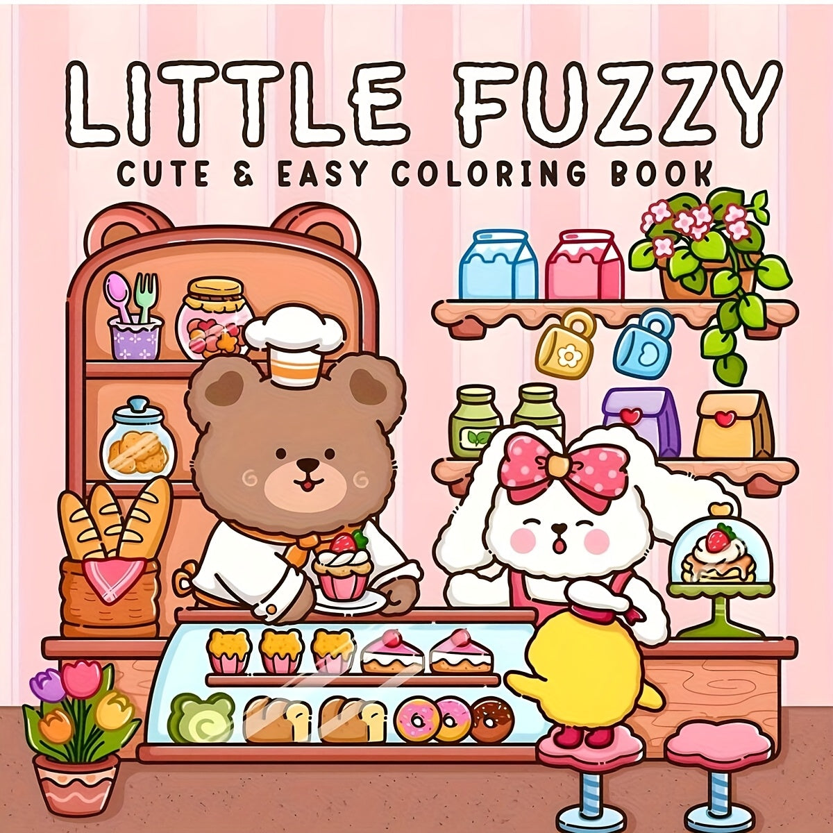 Fuzzy Theme Coloring Book for Adults