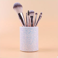 Glitter Makeup Brush Holder Sequin Decor Pencil Cup - Desk Organizer Cup