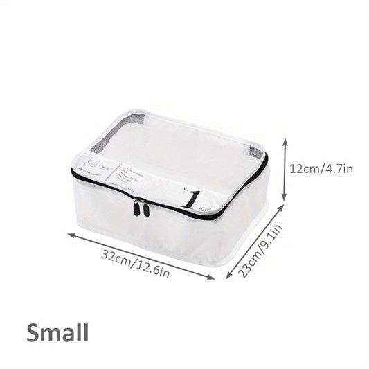 Lightweight Clear Luggage Organizer Dacron Packing Cubes Storage Bag