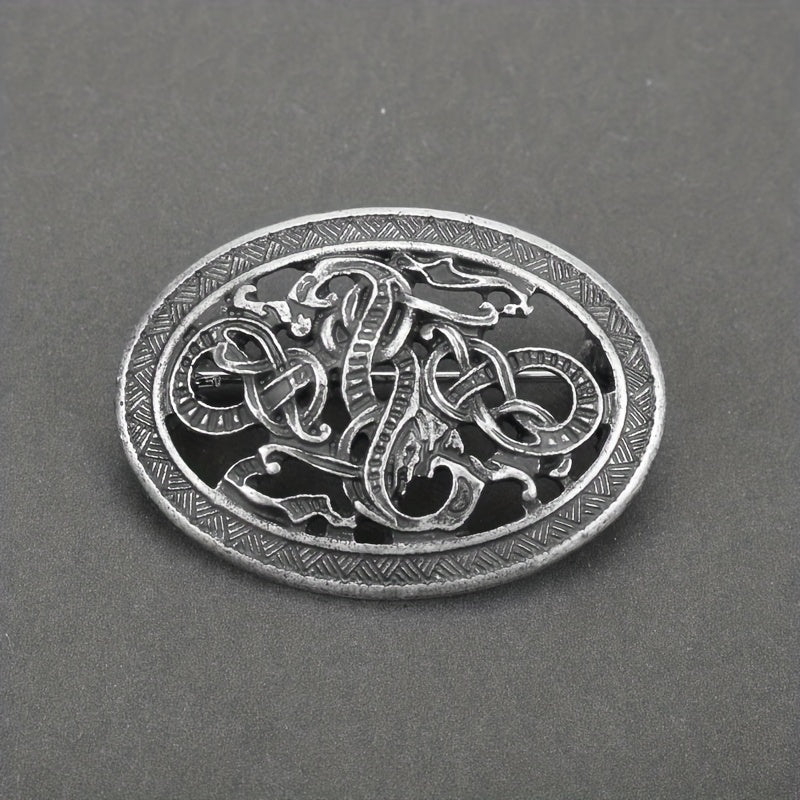 Medieval Pattern Brooch Retro Viking Brooch Badge Clothing Bags