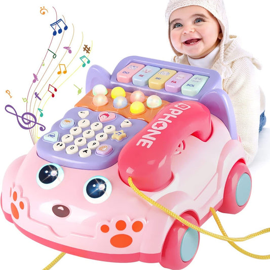 Baby Musical Phone Car Toy Early Education Simulation Seat Machine