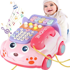 Baby Musical Phone Car Toy Early Education Simulation Seat Machine