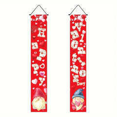 Gnome Doll Pink Red Decorative Couplet Door Hanging Scene Decor