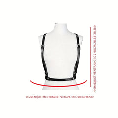 PU Harness Belt Rivet Waistband with Square Pin Buckle Suspenders