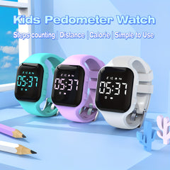 Pedometer Watch Step Counter Calorie Tracker Alarm Clock Timer Date Time Display